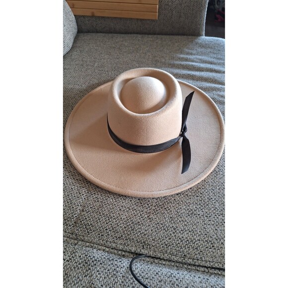 Big Wide Brim Women Fedora Hat Oval-rice PRO CELIA 58 CM - Picture 5 of 10